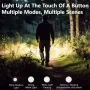 BIKIGHT Mini Keychain Alarm Flashlight 100dB Buzzer Hook Loop Mount Multi Mode LED Light for Emergency Safety Outdoor