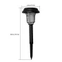 Solar Powered Mosquito Killer Lawn Light Outdoor Zapper IP65 Waterproof UV Attraction & Electric Grid for Garden