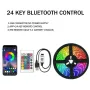 Kit Jalur LED RGB 5050 Kawalan Jauh Bluetooth 5V 30 LED/m Pelekat Lampu Jalur Boleh Potong Fleksibel IP20 untuk Hiasan Rumah 1m 2m 5m 10m
