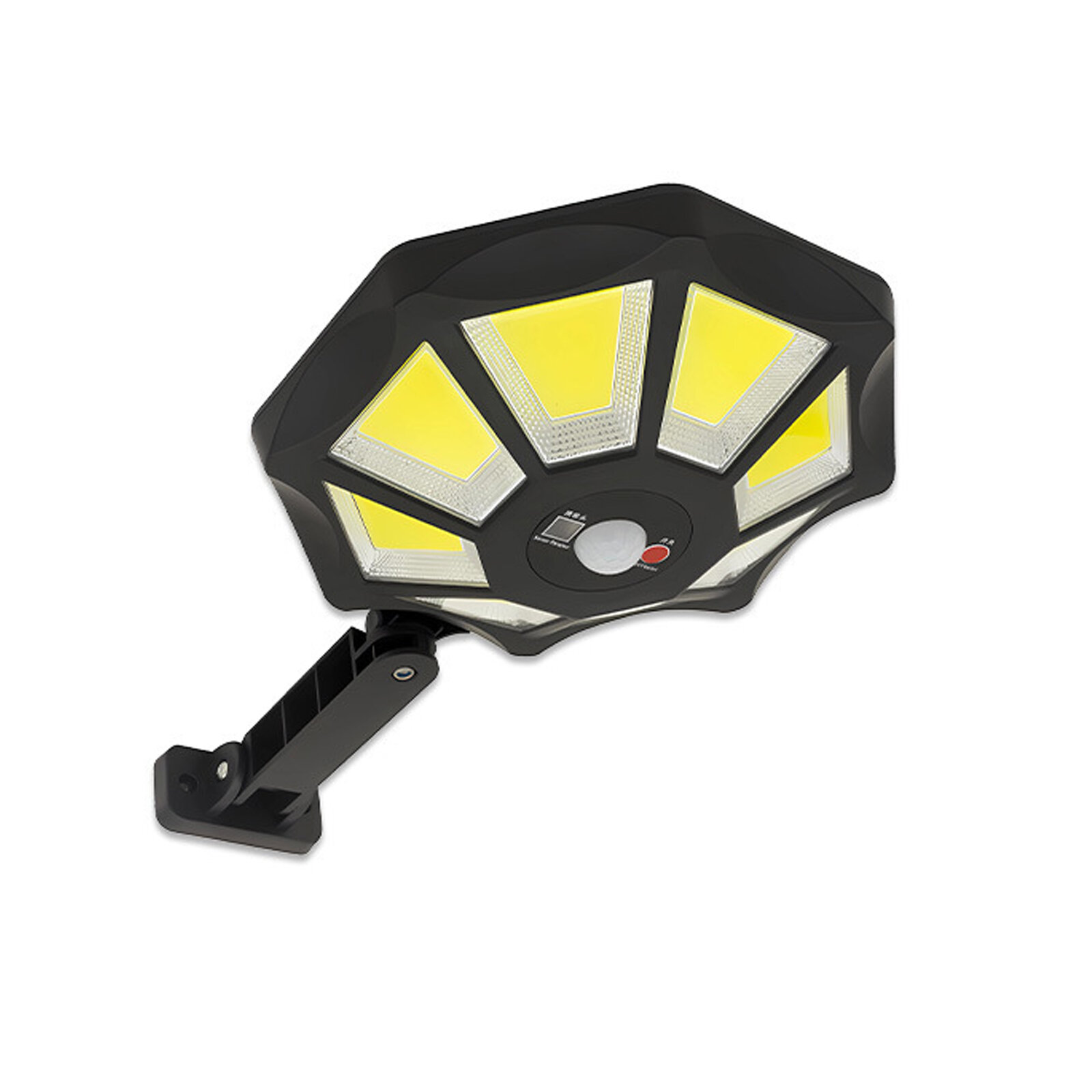 168COB Solar Motion Sensor Wall Light with 360° Rotation Remote Control IP65 Waterproof Outdoor Security Floodlight
