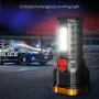 5LED Portable Flashlight Rechargeable Torch COB Side Light 4 Lighting Modes Camping Adventure Spotlight With Power Display