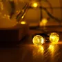 9.5m USB+Solar Powered 50 LED String Light Outdoor Garden Path Yard Waterproof Decor Lamp
