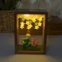 The Little Prince Night Light Handmade DIY Photo Frame Starry Fox Rose Fairy Tale Home Decor Bedroom Lamp Ornament Birthday Gift