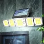 Solar Outdoor Lights Motion Sensor LED Flood Light 280LED 3500 Lumen 3 Modes Waterproof Solar Security Lights With Remote Control Exterior 5 Heads Wall Light