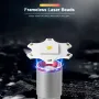 300LM Powerful EDC LED Keychain Flashlight With Battery Rechargeable Mini Torch Portable Work Light with Magnet Back Clip, Alloy Chain
