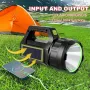 Bikight Solar Flashlight for Emergencies Search LED Solar Camping Lights Multifunctional Flashlight Power Bank