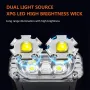 ไฟฉาย LED ขนาดเล็กแบบหมุนได้ 90 องศาพร้อมไฟ UV COB ด้านข้างแบบแม่เหล็กเรืองแสง ไฟฉายพกพาแบบชาร์จไฟได้ผ่าน USB ไฟหนีบหมวก จอแสดงพลังงาน ไฟทำงานแบบพกพาสำหรับการตั้งแคมป์ ตกปลา เดินเล่น