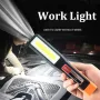 COB LED Work Light Car Garage Mechanic Lamp USB Rechargeable Flashlight with Magnetic Torch Emergency Light Warning Lantern