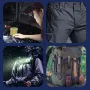 TANK007 Lampe de poche LED fine, double couleur, puissante, rechargeable, mini lampe de poche portable, rechargeable, WF02