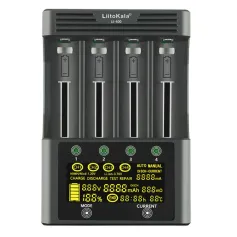 LiitoKala Lii-600 LCD Display Battery Charger For Li-ion 3.7V and NiMH 1.2V Battery Suitable for 18650 26650 21700 26700 AA AAA 12V5A Battery Smart Charger