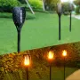 12LED/33LED Solar Garden Light Outdoor Waterproof Flickering Flame Torches Lawn Lamp for Garden Decoration Pathway