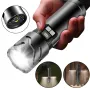 30W LED Ultra Bright LED Flashlight With COB Sidelight, 52cm Adjusted Tripod and Battery, Multifunctional Long Beam Digital Display White Light LED COB Torch for Outdoor Camping Fishing Desk Lamp