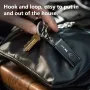 BIKIGHT Mini Keychain Alarm Flashlight 100dB Buzzer Hook Loop Mount Multi Mode LED Light for Emergency Safety Outdoor