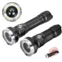 Astrolux® WP4 / WP5 1350M Long Distance Throwing LEP Flashlight 3in1 with 1200LM LED Flood Light & Red Blue AUX Light EDC Strong Spotlight Waterproof Search Torch With Type-C Charging 21700 Li-ion Battery