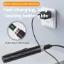Multifunctional Portable LED Flashlight - White Light, Yellow Light, UV Light Penlight with Type-C Charging and Pen Clip Light
