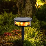 Elfeland LED Solar Lawn Lights with Built-in 8m LED Light String Waterproof Outdoor Pathway Patio Backyard Villa Garden Decoration Light