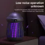 USB Rechargeable Mini UV Mosquito Killer Lamp 360° Coverage 3000V Electric Grid Dual UV & Night Light Modes Portable Indoor/Outdoor Zapper