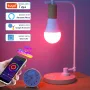 Lâmpada inteligente WiFi 5W E14 RGB+WW+CW, funciona com o aplicativo TUYA, compatível com Alexa, controle de voz de 2,4 GHz, LED com eficiência energética
