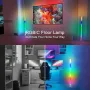 LIXINCORDA 1.2m Smart RGB Ambient Floor Lamp Rhythm Pickup WiFi & Bluetooth Remote Control LED Floor Lamp