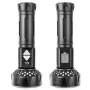 9* LEDs Long-Range Strong Spotlight With COB Side Floodlight With 26650 Battery Digital Display Type-C USB Rechargeable LED Flashlight Magnetic Attraction High-Intensity Camping LED Torch Thorwer Searching Light