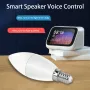 Lâmpada inteligente WiFi 5W E14 RGB+WW+CW, funciona com o aplicativo TUYA, compatível com Alexa, controle de voz de 2,4 GHz, LED com eficiência energética
