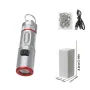 300LM Powerful EDC LED Keychain Flashlight With Battery Rechargeable Mini Torch Portable Work Light with Magnet Back Clip, Alloy Chain