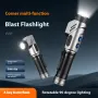 Bikight 1500 Lumens L-shape 21700 LED Flashlight 90° Swivel Emergency Magnetic Work Lamp 21700 Rechargeable Flash Light Outdoor Tactical Corner Light LED Torch