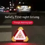 BIKIGHT Solar Emergency Triangular Roadside Warning Light USB Super Bright LED Work Lights for Car Repairing Camping Hiking Hunting