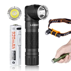Linterna giratoria Lumintop L1 900 lúmenes 126 metros L Linterna 90 grados de cambio 14500 Linterna con linterna magnética de cola para acampar
