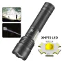 Krachtige XHP70 oplaadbare LED-zaklamp met zijlicht, COB rood en wit licht, waterdichte zaklamp, telescopische zoom, USB-handlantaarn voor noodgevallen op de camping of in de buitenlucht