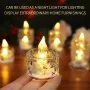 12pcs LED Tea Lights Realistic and Bright Flickering Holiday Gift Flameless Battery Operated Candles for Wedding Decoration