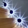 Lámpara solar de pared para exteriores, para jardín, terraza, redonda, con pétalos, para vallas, 8 modos, luz de jardín brillante, control remoto