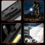 Multi-Functional Strong LED Flashlight With COB Side Light Portable USB Rechargeable Mini Torch Super Bright Cycling Bike Head Light Outdoor Hiking Camping Lamp