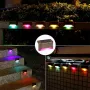 4PCS সোলার ডেক লাইট LED ওয়াটারপ্রুফ আউটডোর সোলার চালিত LED স্টেপ লাইট ডেক সিঁড়ি প্যাটিও পাথ ইয়ার্ড গার্ডেন ডেকোরের জন্য