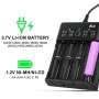 [USA Direct] K4 4-Slot with USB Port Universal Rechargeable Li-ion Battery Charger for Flashlight RC Toys Home Tools Batteries Cell