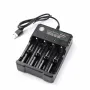 USB Intelligent Universal Rechargeable Battery Charger 18650 Flashlight Charger 4 Slots Fast Charge for 3.7V Li-ion TR IMR 10440 14500 16650 14650 18350 18500 16340(RCR123) Batteries