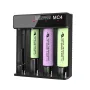 3.7V-4.2V LED Power Indicator TC/CC/CV 3Modes USB Rechargeable 4Slots Lithium Battery Charger 18650/26650/21700 Battery Charger
