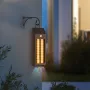Elfeland LED Motion Sensor Solar Wall Light Waterproof Dual White & RGB Wash 400lm Front Door Decoration Solar Lamp