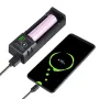 Astrolux® MC01 2 in1 USB Charging Mini Battery Charger Portable Mobile Phone Power Bank Current Optional Charger For 18650 21700 26650 14500 Li-ion Battery