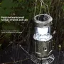 Tevorex Solar Portable Camping Lanterns Electric Fan Light Built-in Battery Solar Power Hanging Tent Rechargeable Outdoor Emergency Lamp with Fan