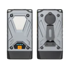 Bikight SD12 Dual Light LED Keychain Flashlight With COB Sidelight Multifunctional Clip Headlamp Magnetic Maintenance Light Outdoor Camping Tent Light USB Rechargeable LED Work Lamp