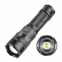 P70 Torcia LED potente, estremamente luminosa, 3 modalità + torcia LED zoomabile, lanterna LED ricaricabile tramite USB, batteria 26650, ideale per campeggio, luce di emergenza