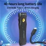TANK007 Lampe de poche LED fine, double couleur, puissante, rechargeable, mini lampe de poche portable, rechargeable, WF02