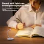3 Color Mini LED Book Light Eye Protection Adjustable Clip 360° Flip Study Lamp Rechargeable For Travel Bedroom Reading Light