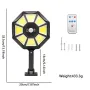 168COB Solar Motion Sensor Wall Light with 360° Rotation Remote Control IP65 Waterproof Outdoor Security Floodlight