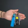 Magnetic COB LED Work Light Portable Keychain Flashlight UV Light Red/Blue Warning Green Light Keychain Light Mini Torch Light