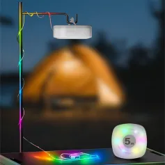 Elfeland 5m Smart Camping Light Strook APP Beheer Herlaaibare Waterdigte LED Naglig 16M Kleure Musiek Sync Timer Draagbare Buite Lamp