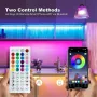 RGB Bluetooth LED Light Strip Smart Atmosphere Light Indoor 24V EU Plug With 44-Key Remote Control for TV Wall Computer Room Bedroom