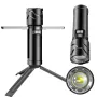 30W LED Ultra Bright LED Flashlight With COB Sidelight, 52cm Adjusted Tripod and Battery, Multifunctional Long Beam Digital Display White Light LED COB Torch for Outdoor Camping Fishing Desk Lamp