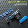 1500LM 40M Underwater Bright Diving Headlamp with 18650 Battery IPX8 Waterproof LED High Power Head Flashlight Scuba Head Light